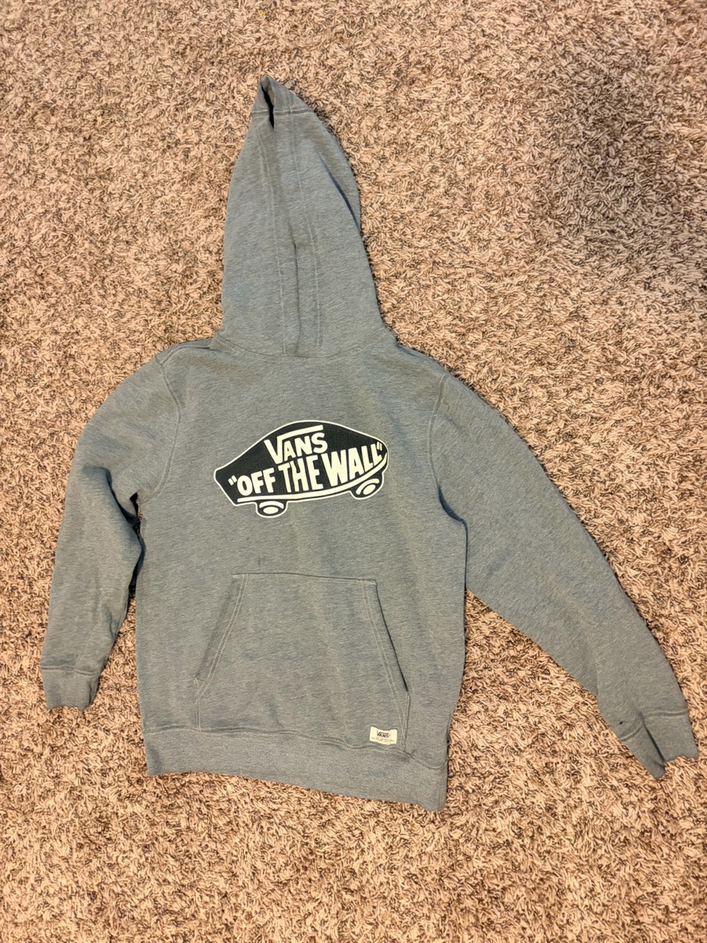 Vans Grey Hooded Sweatshirt with White Logo